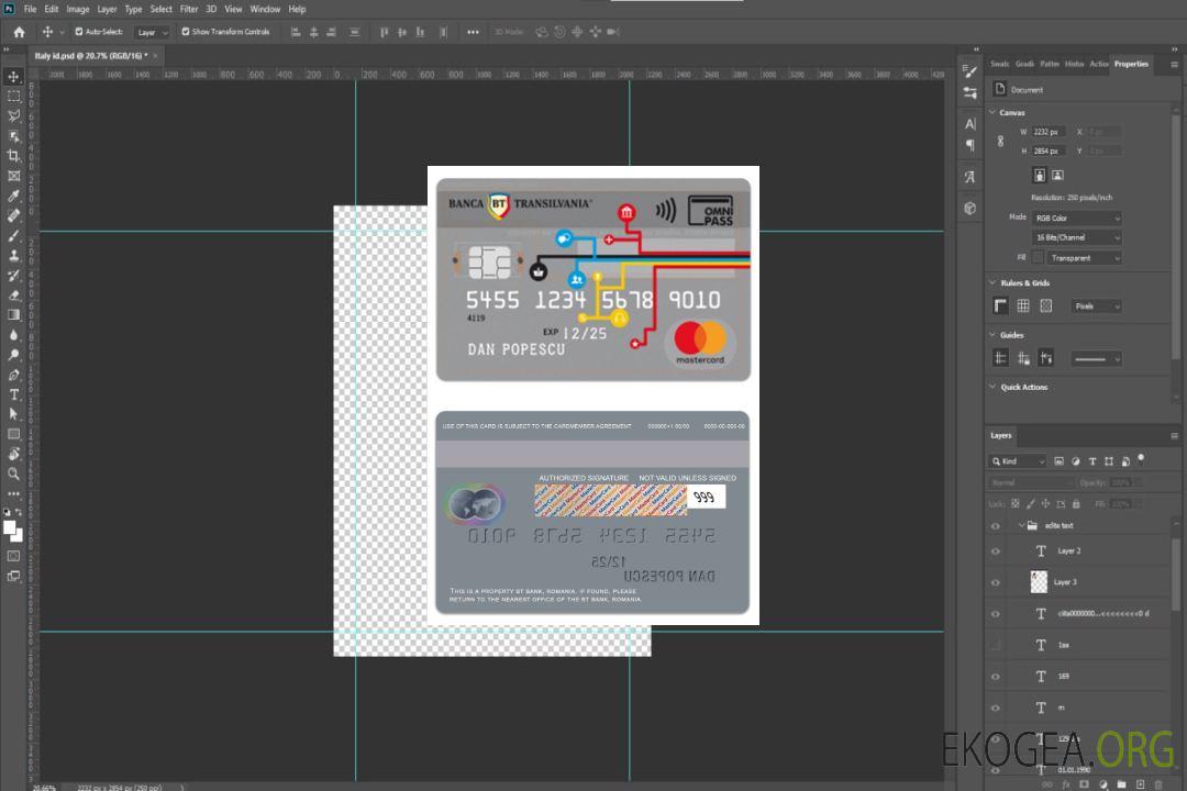 Roumanie BT Bank Omnipass mastercard template Roumanie BT Bank Omnipass mastercard template